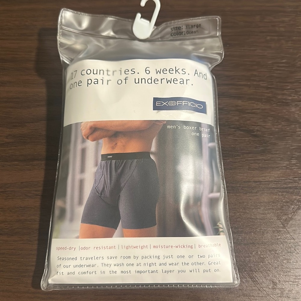 Exofficio Give-N-Go XL Boxer Briefs NWT Backpacking Camping Trail Men's
